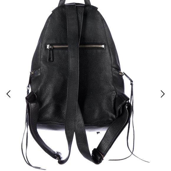 Rebecca Minkoff Black Fringe Leather Backpack - Picture 2 of 7